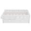 Lit simple avec lit gigogne, bibliothèque intégrée et petit escalier - Lit simple pour enfants avec rails de sécurité, blanc-1145672136-1145672138