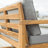 Acacia Wood Outdoor Loveseat with Cushions