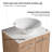 Rarnby 24" Single Sink Wall Mounted Bathroom Vanity, Floating Vanity with 2 Doors, White Ceramic Sink-128651762-128651760