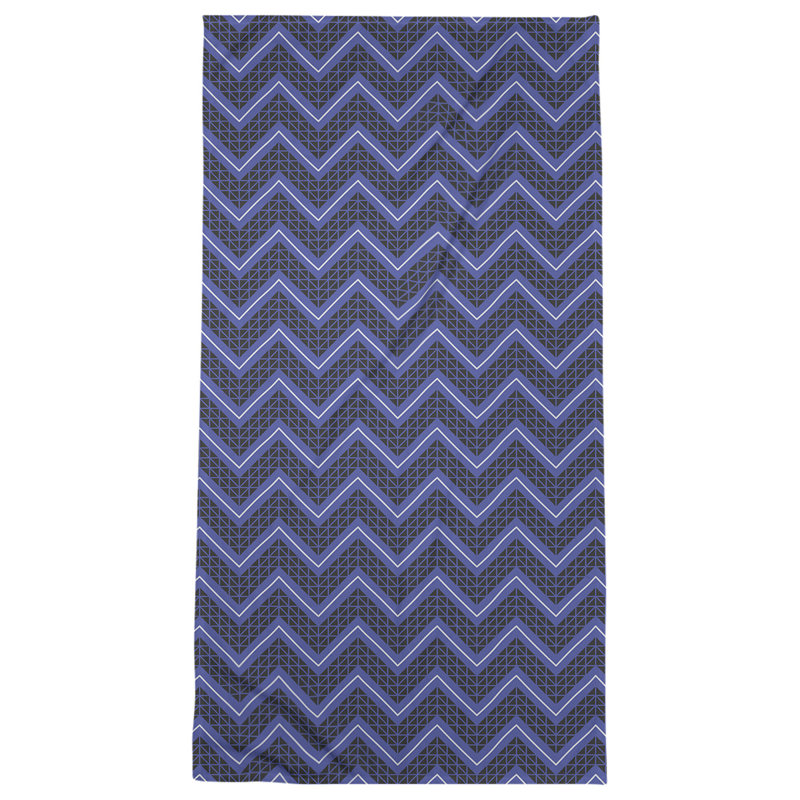 Serviette de plage Stephenie, Noir / Bleu