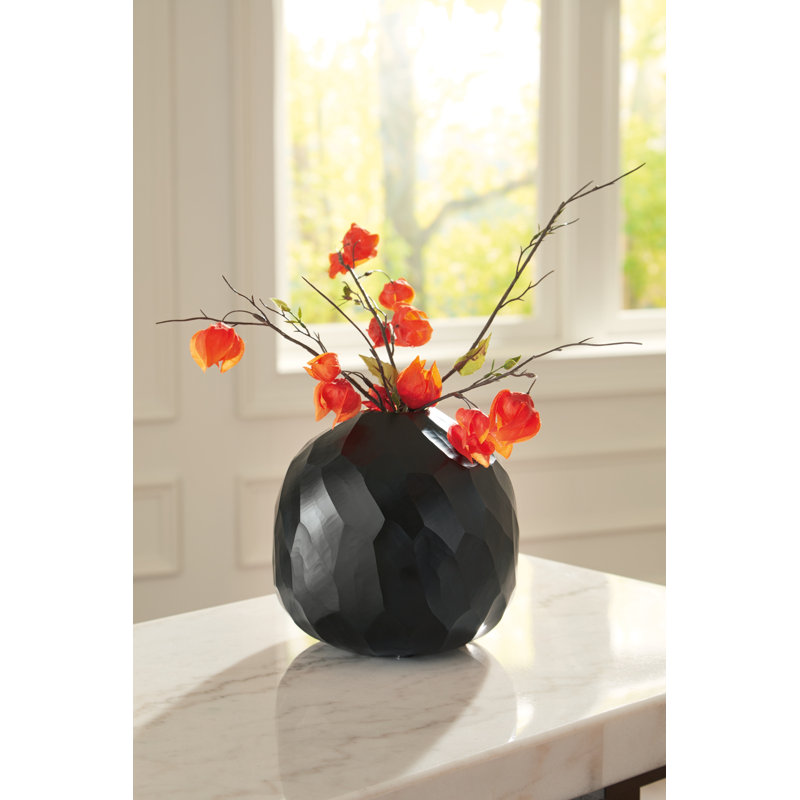 Clear Glass Decorative Floor Vase, 7-inch