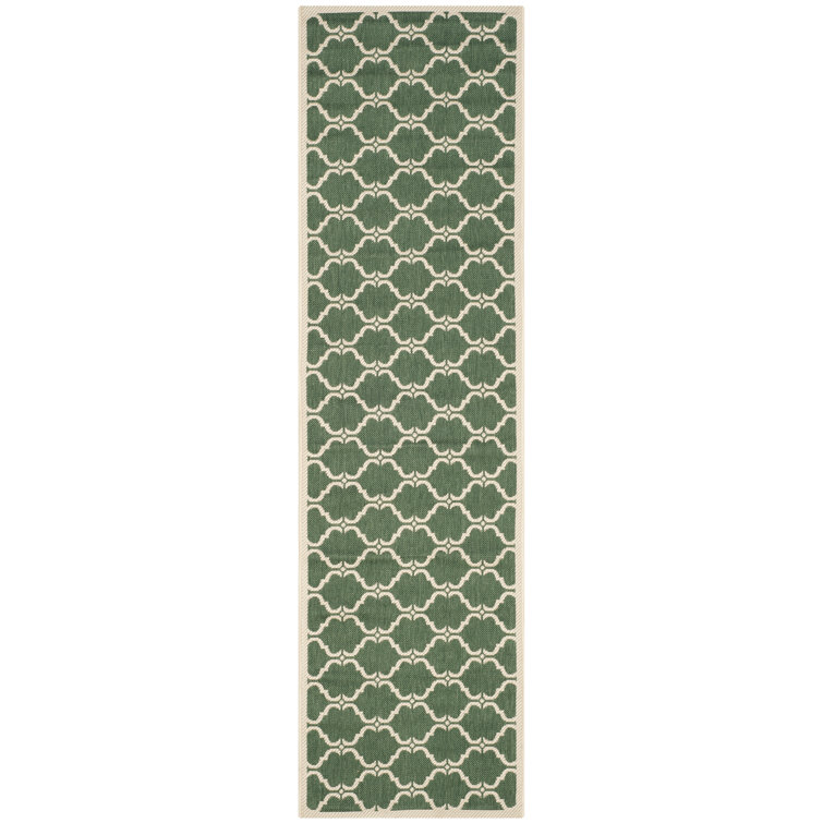 Kelley Hooked Green/Neutral Indoor/Outdoor Rug