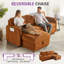 84'' Pull-Out Sofa Bed With Storage Chaise And Side Pockets-1711661030