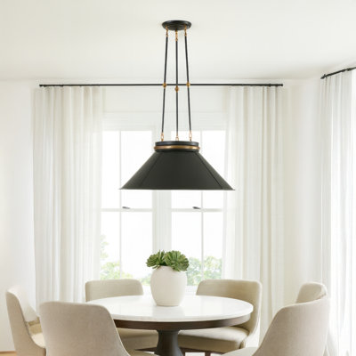 Luminaire suspendu rond 1 lumière Mood Swings - noir Heritage / bronze Heritage