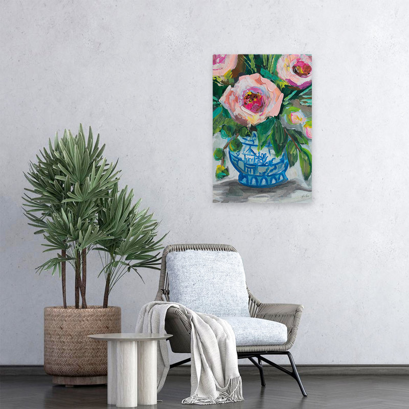Contemporary And Preppy Feeling Rosy, 24" H x 16" W