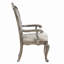 Chaise avec accoudoirs en velours capitonné Hristina