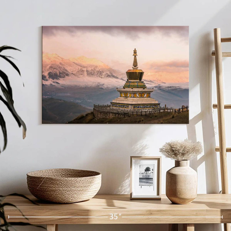 Pagode bouddhiste Adella Tibet, H 16 po x l 24 po