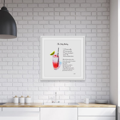 « dirty shirley », reproduction de peinture à l’aquarelle encadrée