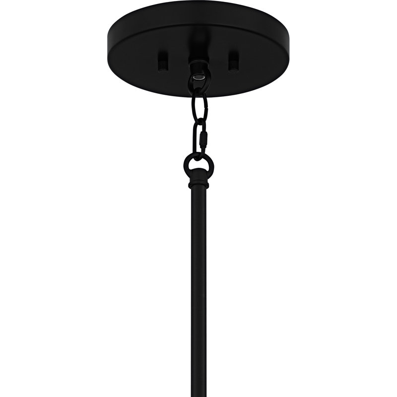 Luminaire suspendu doux 6 lumières Cloer, Noir mat