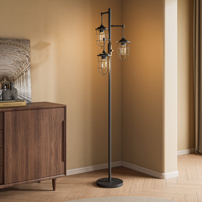64.75” Industrial Tree Floor Lamp