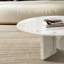 Ensemble de tables basses en marbre véritable de luxe, petites tables de salon avec veines uniques et assemblage facile-726188089