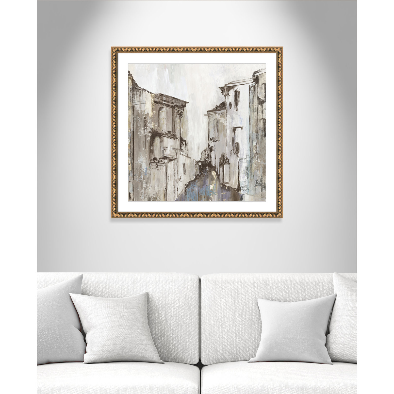 Daniella "Gothika" Painting by Allison Pearce, 33" H x 33" W, Gold Bead