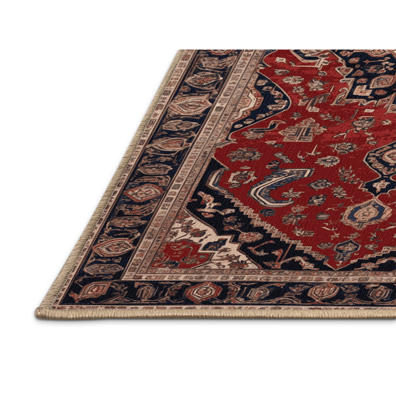 Machine Washable Persian Brown Area Rug, Square 3'
