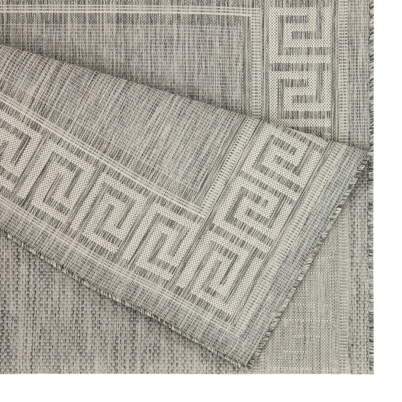 Area Rug - Silver, Sunshine Gchar2003, Polypropylene, Stain , For Indoor And Outdoor, Patio, Deck, Living Room Silver & Patio Part