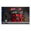 Full Size Metal Loft Bed With Built-In Work Station, Wardrobe, Storage Staircase And LED, Black