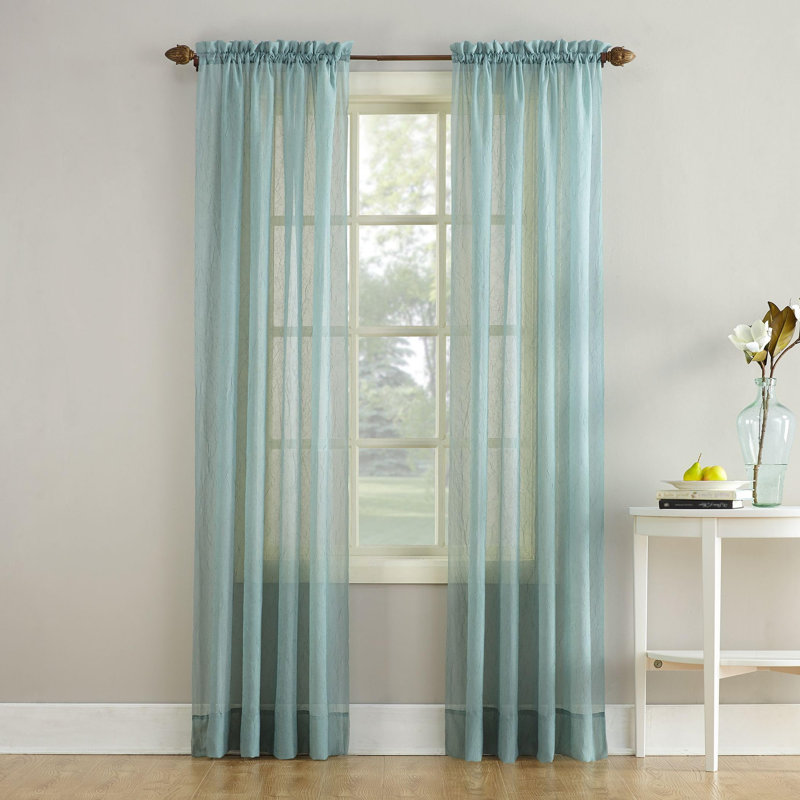 Panneau de rideau diaphane avec passe-tringle Maxon, Mineral Spa, 52" W x 72" L