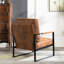 Chaise d'appoint Mid-Century moderne avec structure carrée en métal-851044757