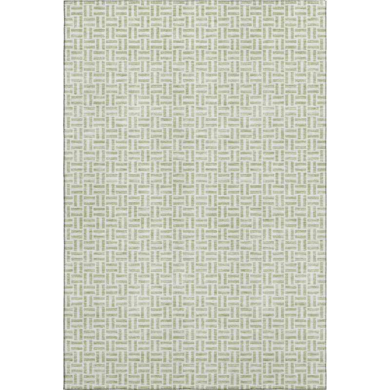 Premium Machine Washable Prisco Aloe Rug, Rectangle 8' x 10'