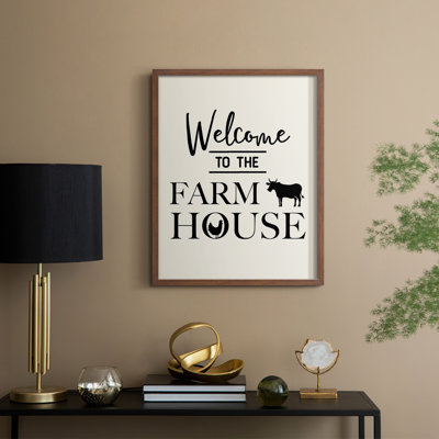 Welcome to the Farmhouse Framed Print - Solid Wood