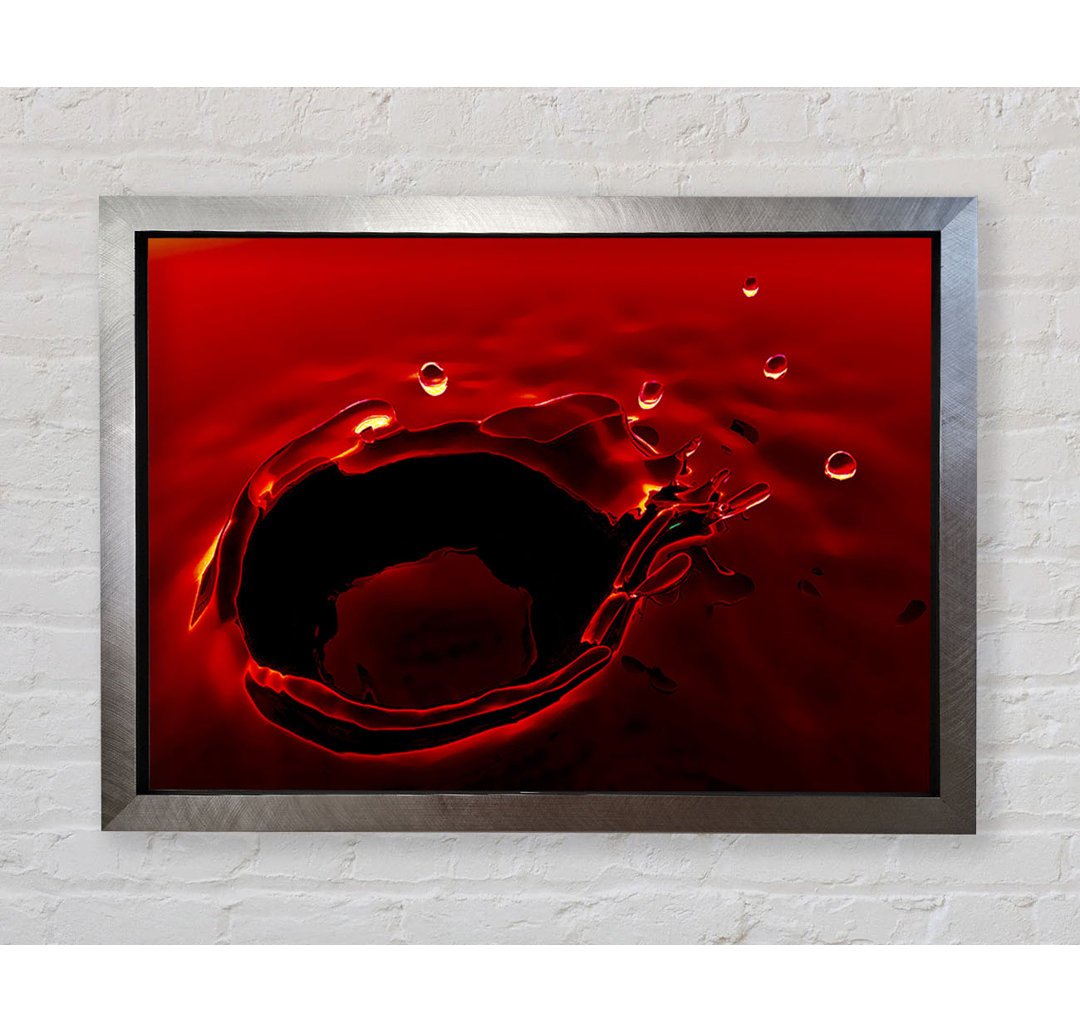 Red Water Splash - Einzelner Bilderrahmen Kunstdrucke