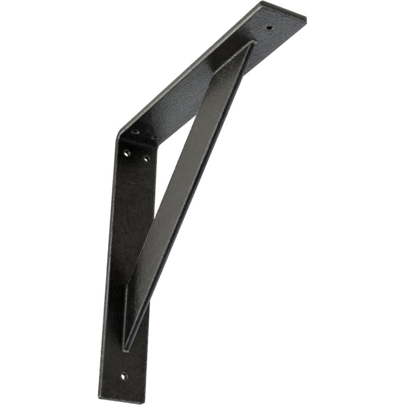 Support traditionnel en acier, H 12 po x l 2 po x P 12 po, Étain antique