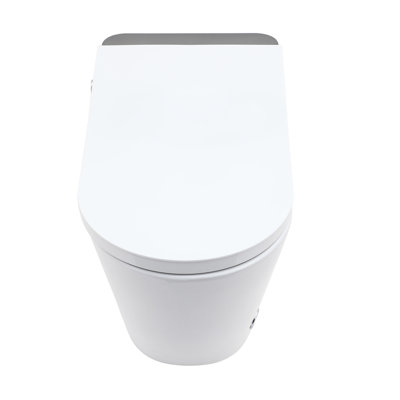 Advanced Smart Toilet Bidet - Auto Flush, Heated Seat, Warm Water Wash, Led Display, Color With Functionality Open & Close, Dryer, Night , Moving Washing