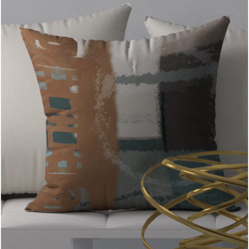 Abstract Throw Pillow, 20" H x 20" W