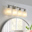 Luminaire de salle de bain moderne à 4 lumières 24 po en nickel brossé (ampoule non incluse)-755504355-755504356-755504359