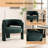 33" Wide Accent Chair with Curved Backrest and 3-Leg Modern Base-67745581