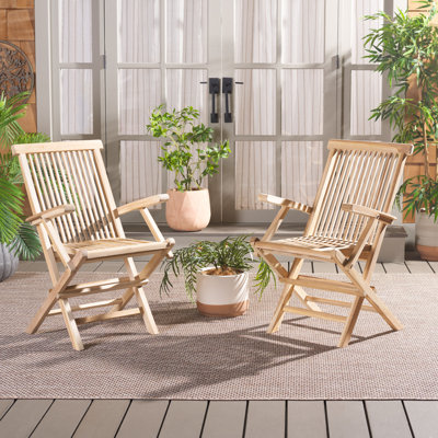 Marcus Solid Teak Folding Arm Chair