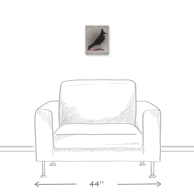 «Stylish Crow», impression, H 20 po x l 16 po, Toile