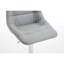 De 2 tabourets de bar, velours gris, repose-pieds, base et hauteur réglables, pivotant, facile à nettoyer, repose-pieds et base imperméables, mode réglable, gris, poli