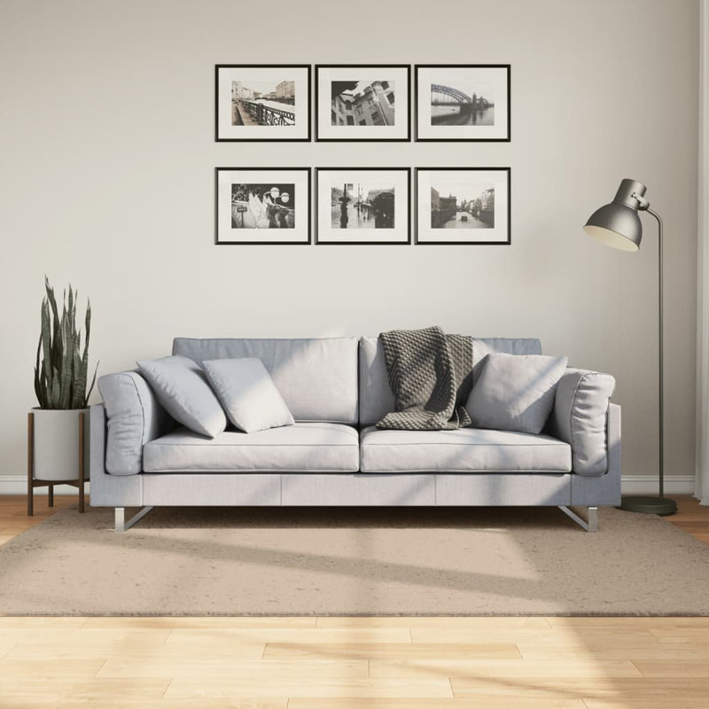 Rug "HUARTE" Short Pile Soft and Washable Sand, Rectangle 140 x 200cm