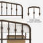 Metal Bed with Arched Headboard and Footboard-903361660-932308567