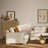 Carmela Ribbed Bar Cabinet with Genuine Marble Top