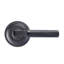 Bravura 846-0 Knurled Passage Lever on Traditional Round Rose in Matte Black