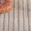 Tapis à motif géométrique en jute et en coton tissé à plat de couleur naturelle Iffat-1983058171
