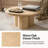 Canchola Modern 36"W Round Coffee Table with Veneer Finish and Sculptural 3-Leg Base-684278190