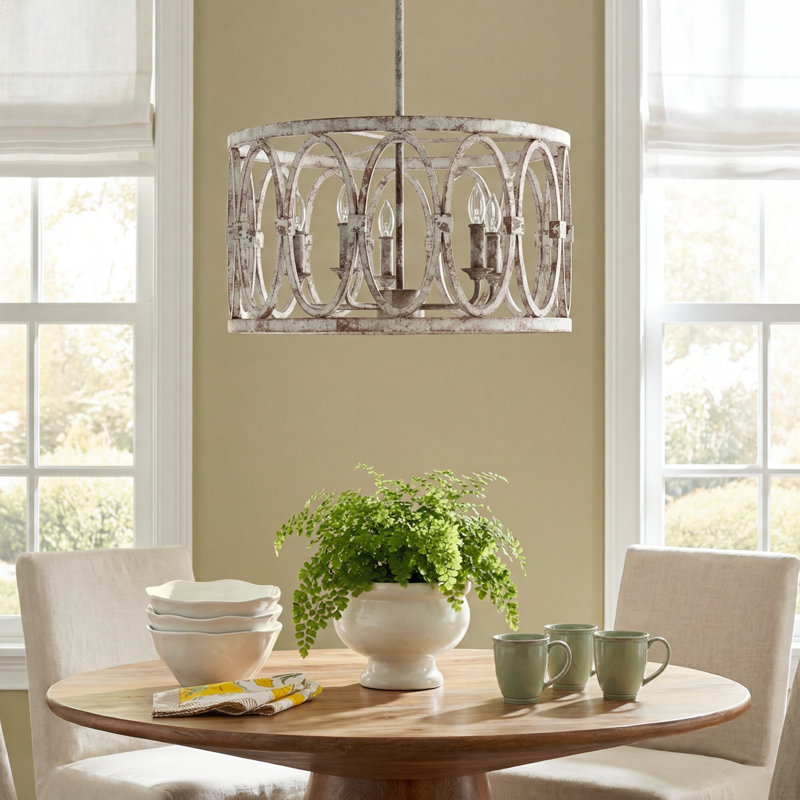 Alverstone 5-Light Dimmable Lantern Drum Chandelier
