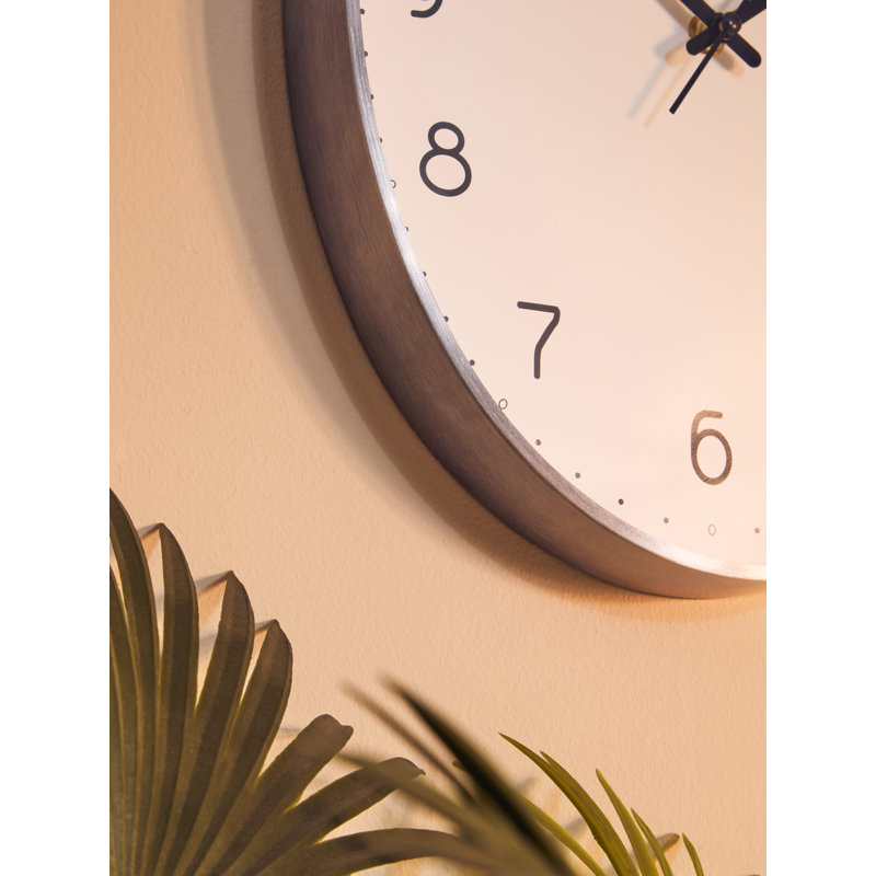 Samson Metal Wall Clock, Grey/White