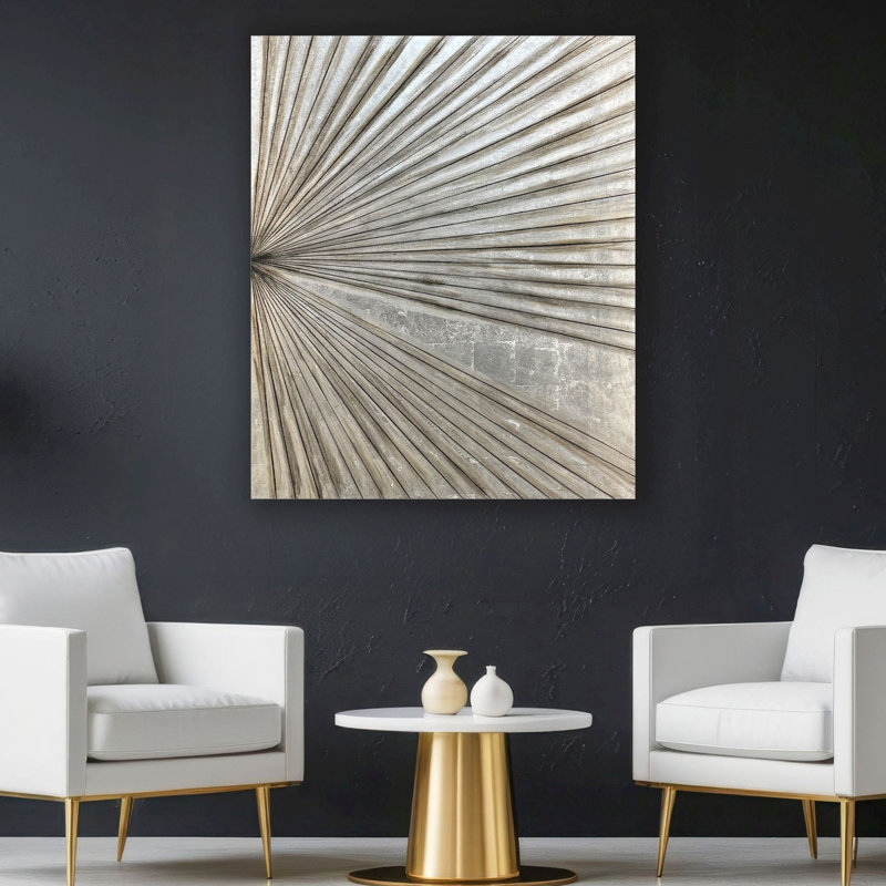 Sculpture murale Enigma en argent II