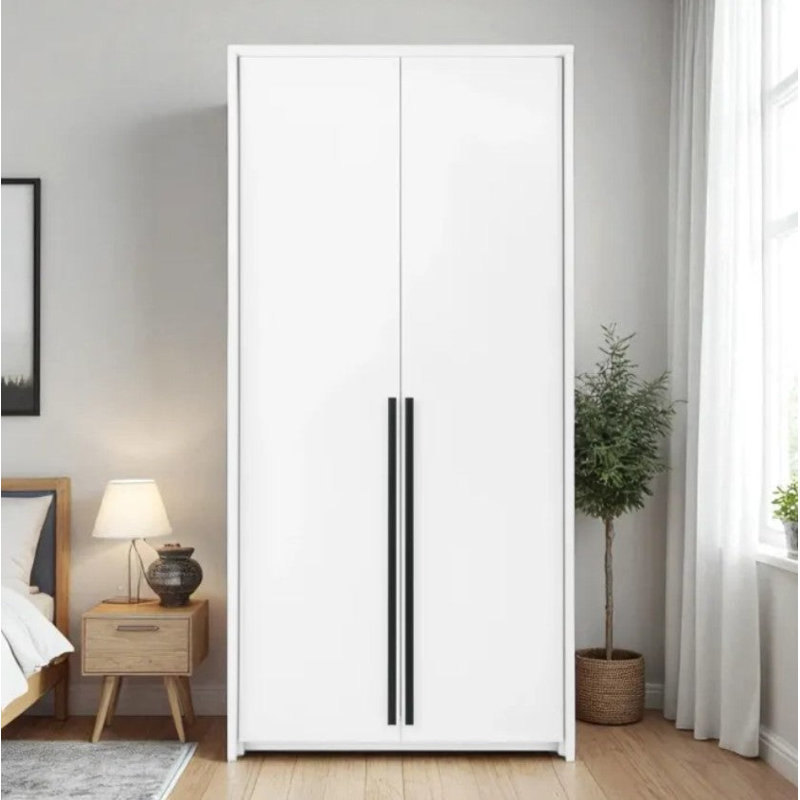 Bonis Manufactured Wood Wardrobe, White