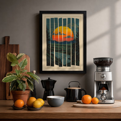 Sun Through Stripes Geometric - Print