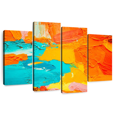 Avery orange et bleu abstrait