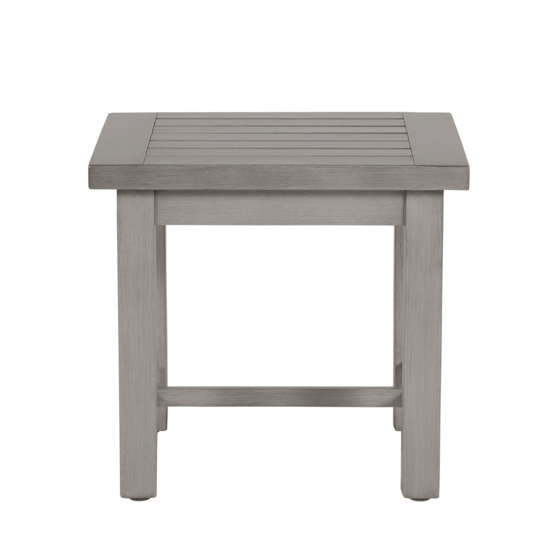 Club Aluminum Outdoor Side Table, Oyster