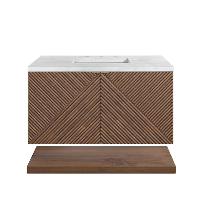 Marcello 36'' W Single Vanity, White Zeus, 8" Widespread, 36"