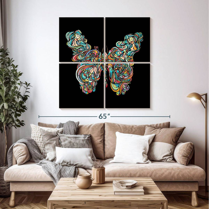 Papillon vibrant Brampt, H 45 po x l 45 po