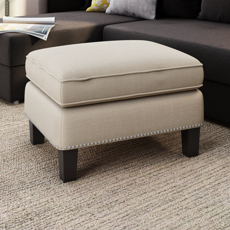 Damira Upholstered Ottoman, Beige
