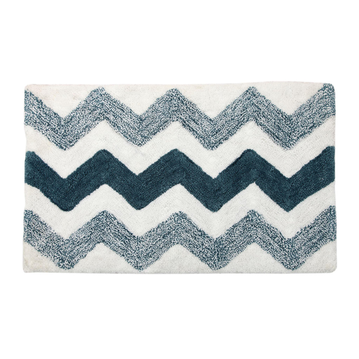 Ivy Bronx Erickson Tonal Designer Rectangle Non-Slip Chevron Bath Rug ...