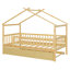 Lit en bois avec couchette
